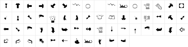 A&amp;L Dingbats 2 Normal Character Map