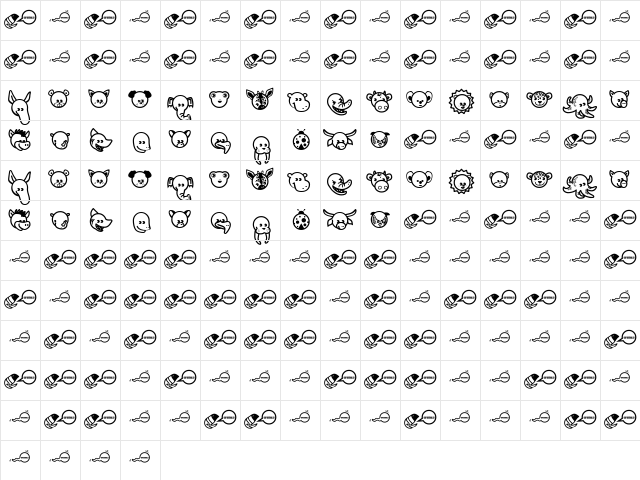 Garanimals Regular Character Map