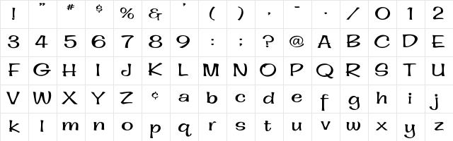 A&amp;S Bone Casual Regular Character Map