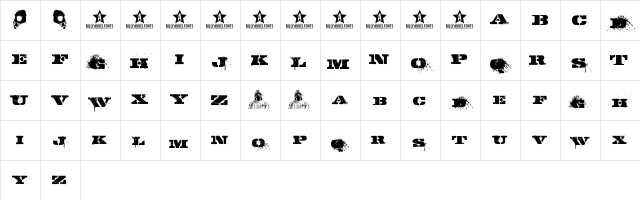 GASMASK Regular Character Map GASMASK Regular Character Map