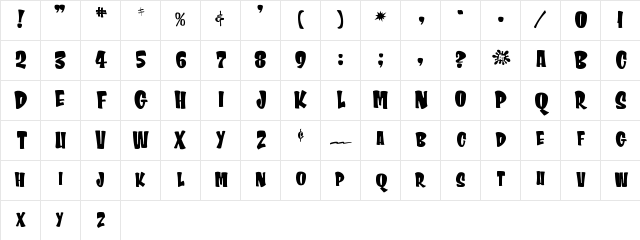 A&amp;S California Plug Regular Character Map
