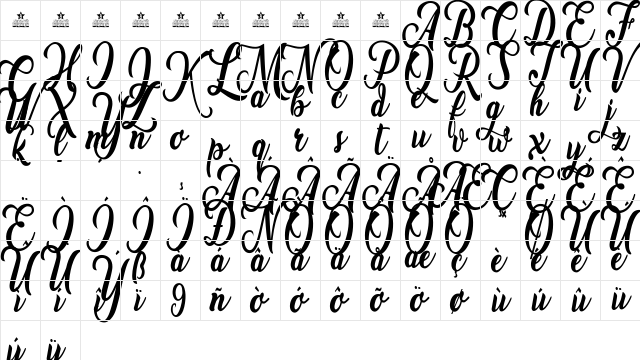 Amsterdam Regular Character Map