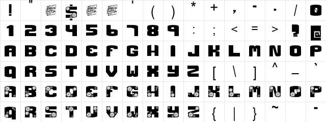 Arial Regular Character Map Arial Regular Character Map