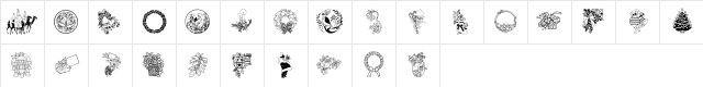 GE Merry Christmas Regular Character Map