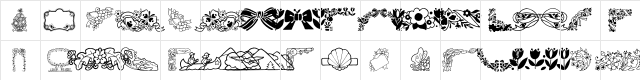 GE Springtime Regular Character Map