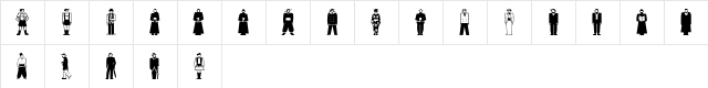 GE Stylized People Regular Character Map