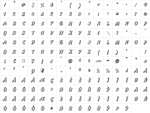 Gecko Regular Character Map Gecko Regular Character Map