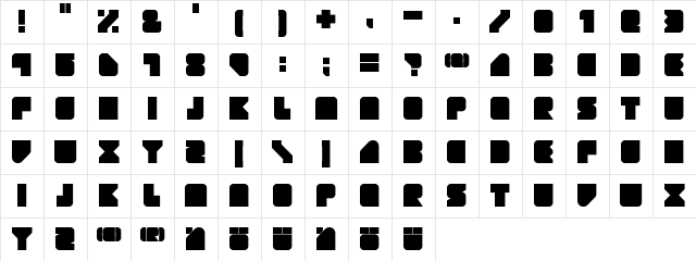GEIST RND Regular Character Map