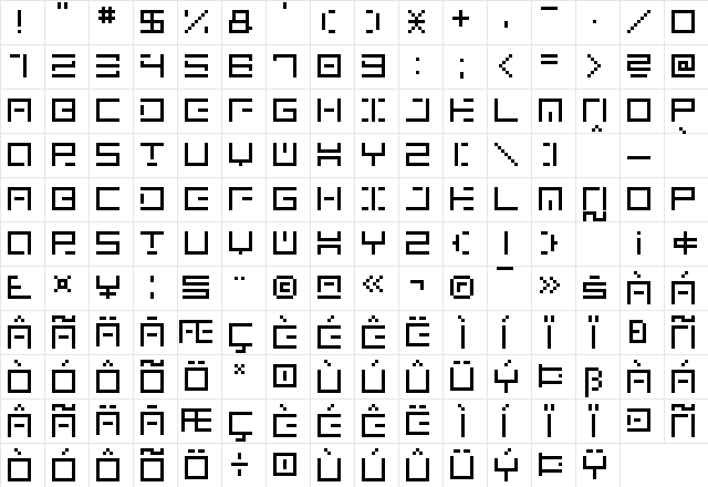 genown_v01 Regular Character Map