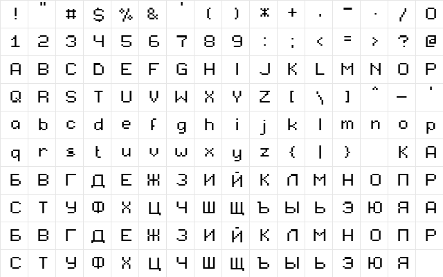 Genx Institute Cyr Regular Character Map Genx Institute Cyr Regular Character Map