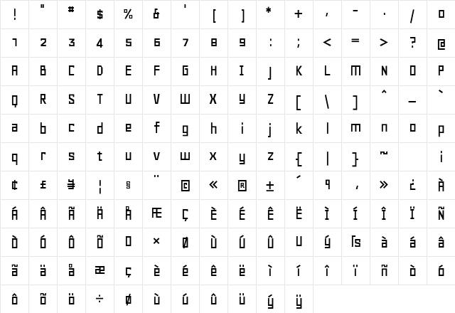 Geo Regular Character Map