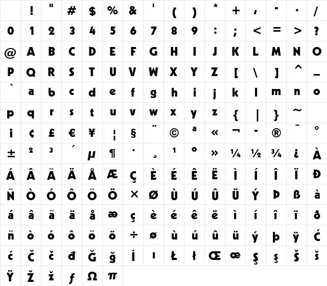 Geometr231 Hv BT Heavy Character Map