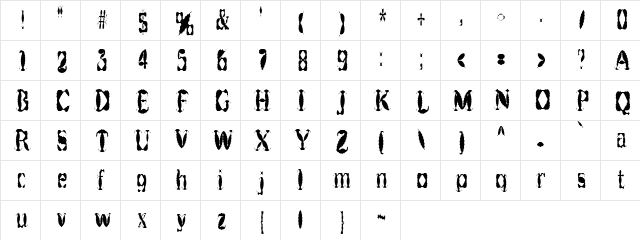 Get Burnt Regular Character Map Get Burnt Regular Character Map