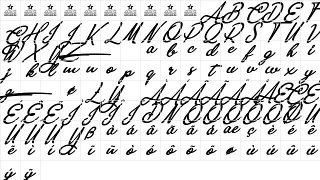 Anastasia Script Personal Use Regular Character Map