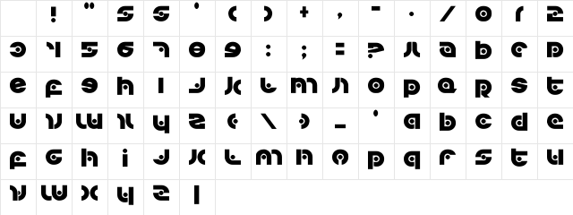 Kovacs Spot Regular Character Map