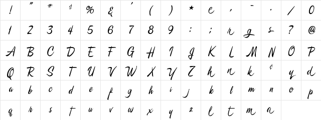 A&amp;S Signwriter Regular Character Map