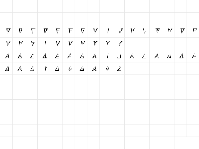 GlOrY ThIn BoLd iTaLiC Character Map