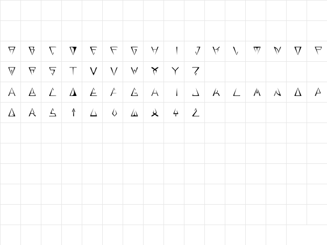 GlOrY ThIn ReGuLaR Character Map