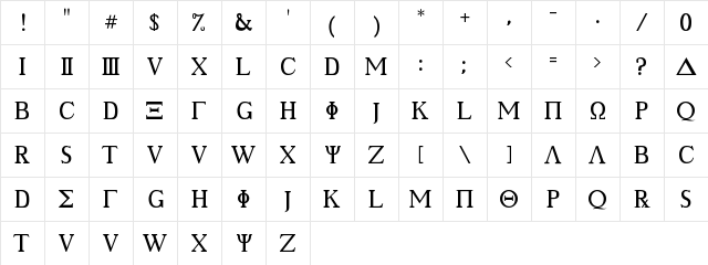 New Regular Character Map New Regular Character Map