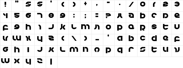 Kovacs Regular Character Map