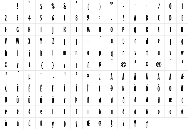 Gill Sans Regular Character Map Gill Sans Regular Character Map