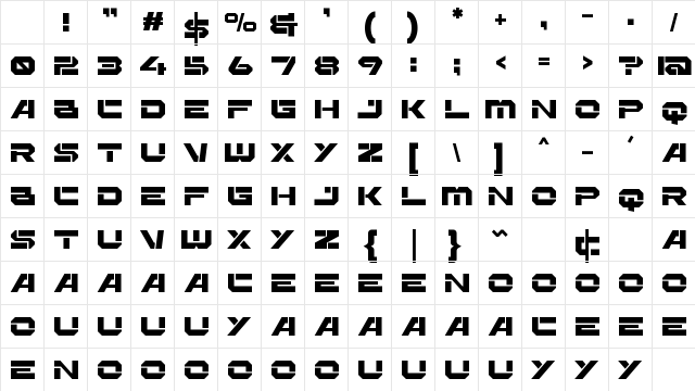 Gober Regular Character Map Gober Regular Character Map