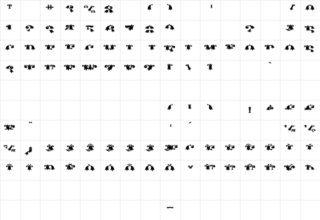 Gold Standard Fill Half Regular Character Map