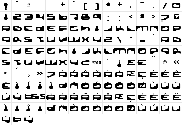 Golden Girdle Regular Character Map