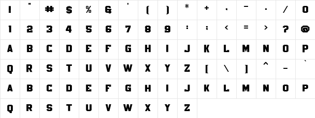 Golden Varsity Regular Character Map Golden Varsity Regular Character Map