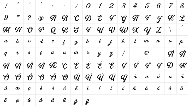 Golden Hills DEMO Regular Character Map Golden Hills DEMO Regular Character Map