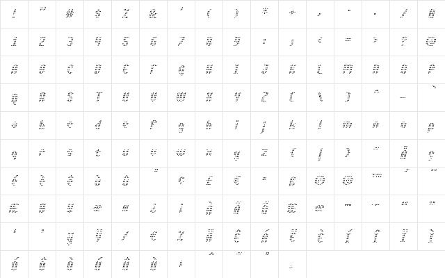 Asterix Blink Italic Regular Character Map