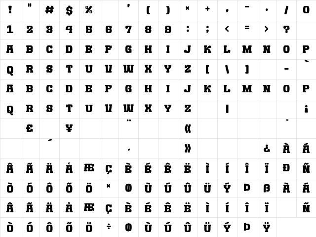 Salted Peanuts Regular Character Map Salted Peanuts Regular Character Map