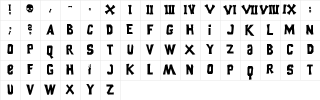 Goonies Regular Character Map Goonies Regular Character Map