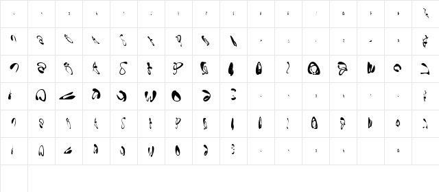 Gornathon Regular Character Map