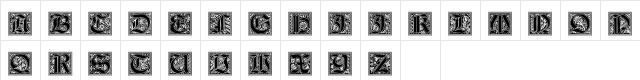 Gotische Initialen Regular Character Map Gotische Initialen Regular Character Map