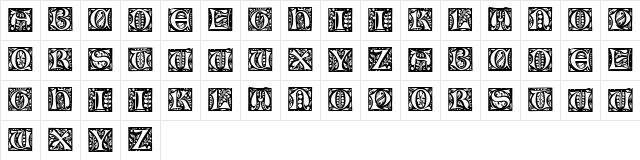 Gotische Initialen Regular Character Map Gotische Initialen Regular Character Map