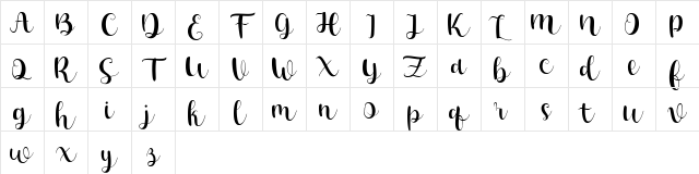 Lucky Walter reguler Character Map