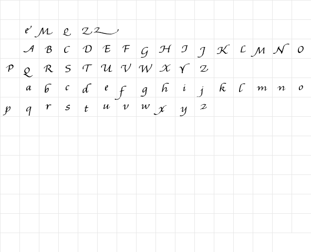 Gourdie Handwriting Regular Character Map Gourdie Handwriting Regular Character Map