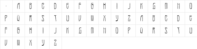 GradlMonogrammeOne Regular Character Map