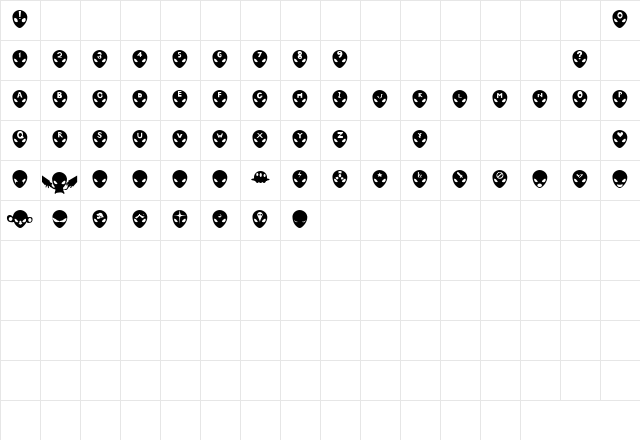 Gray Regular Character Map
