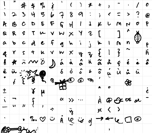 Grayson Font Regular Character Map Grayson Font Regular Character Map