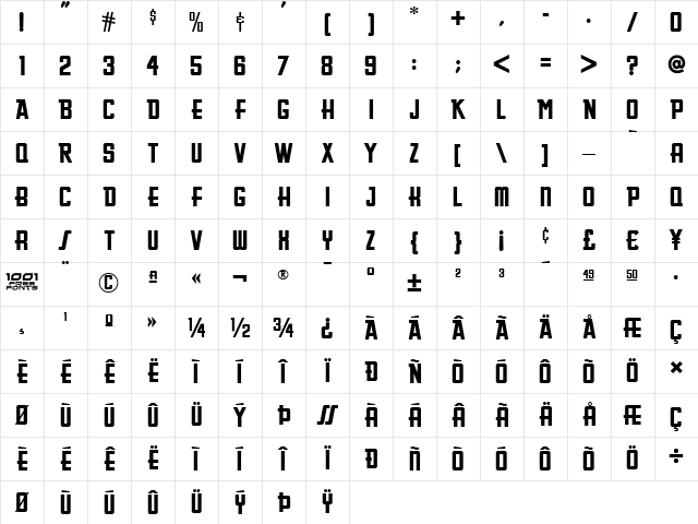 Greasy Spoon NF Regular Character Map Greasy Spoon NF Regular Character Map
