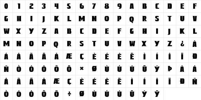 Great Kings Regular Character Map