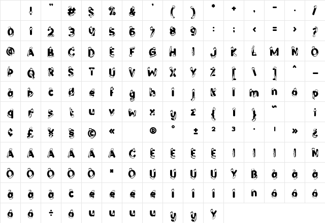 Green Delight Vegetable Regular Character Map