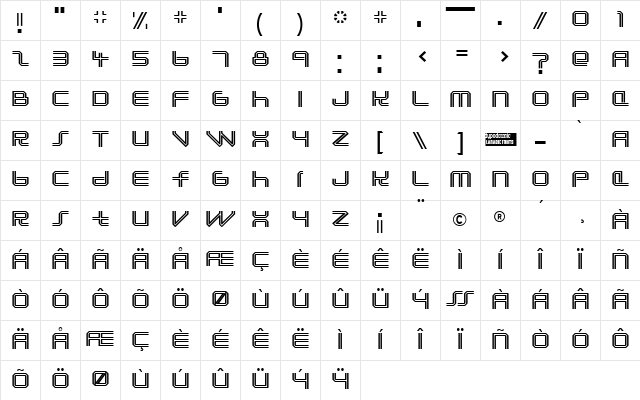 Lunasol Regular Character Map