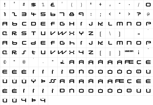 Lunasol Sequence Regular Character Map