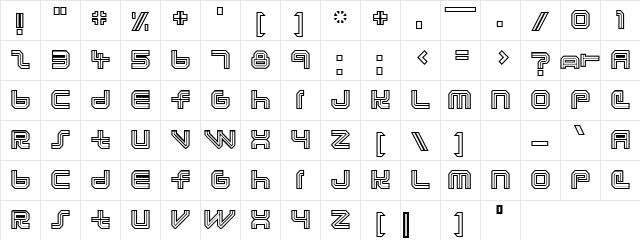 Lunaurora Regular Character Map