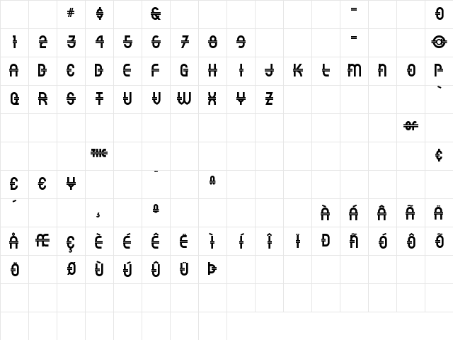 Luncheonette Regular Character Map