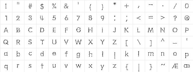 Grotesque BRK Regular Character Map Grotesque BRK Regular Character Map
