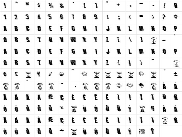 Ground Zero Regular Character Map Ground Zero Regular Character Map